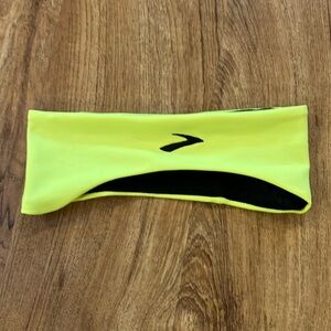 Brooks Neon Yellow Fleece-Lined Running Headband